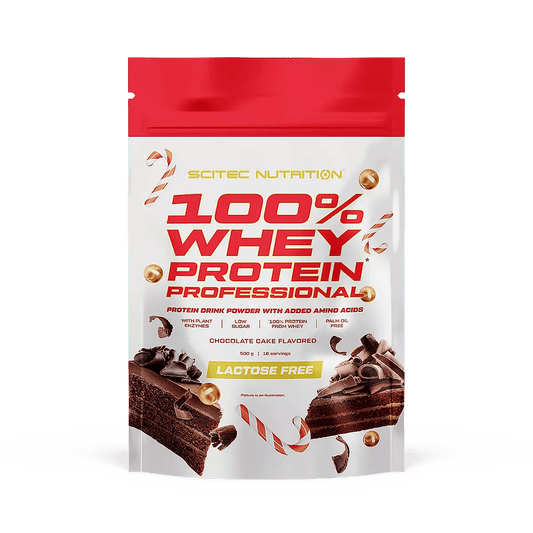 Scitec Nutrition Bialko 100% Whey Protein Professional - Lactose Free - Chocolate Cake Flavored 500g