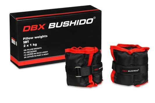 Bushido Akcesoria dla fanów sportu BUSHIDO Obciązniki obciążenia na kostki i nadgarstki - Zestaw 2 x 1 kg